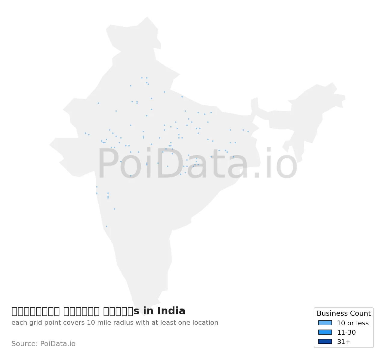 .. density map for India
