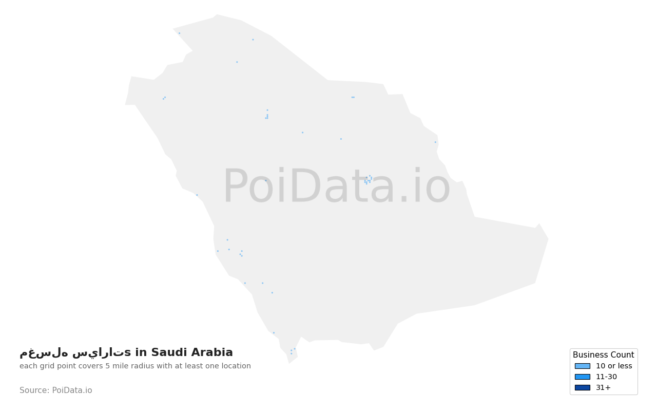 حلاق density map for Saudi Arabia