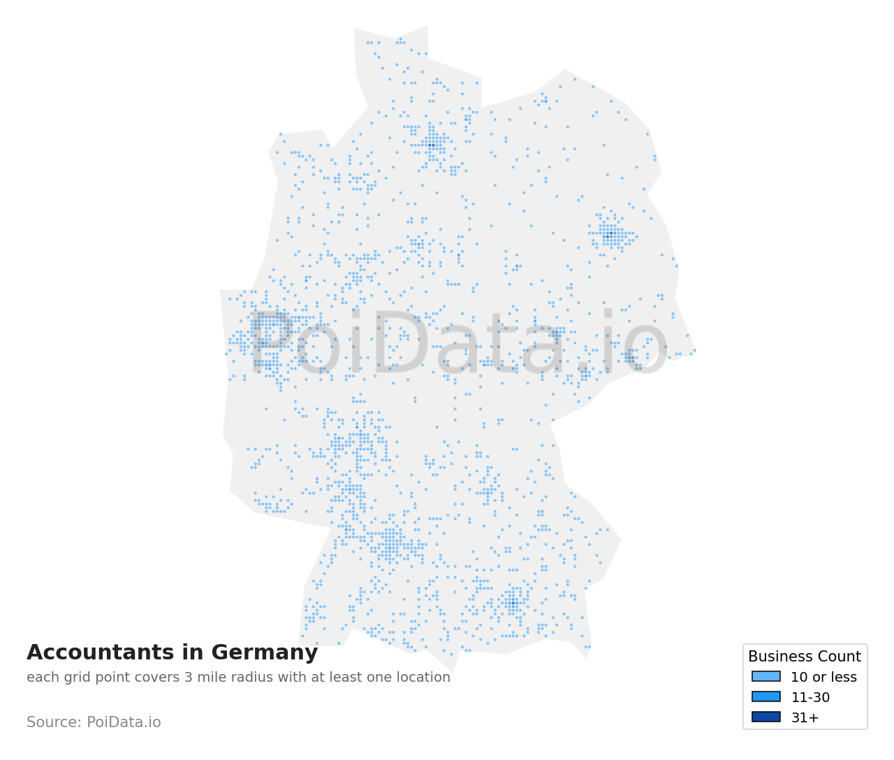 Accountant density map for Germany