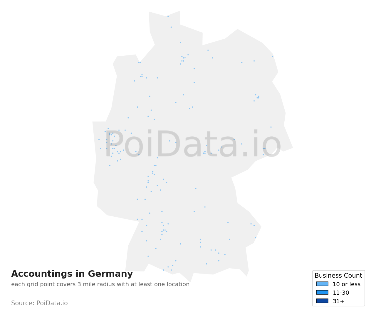 Accounting density map for Germany