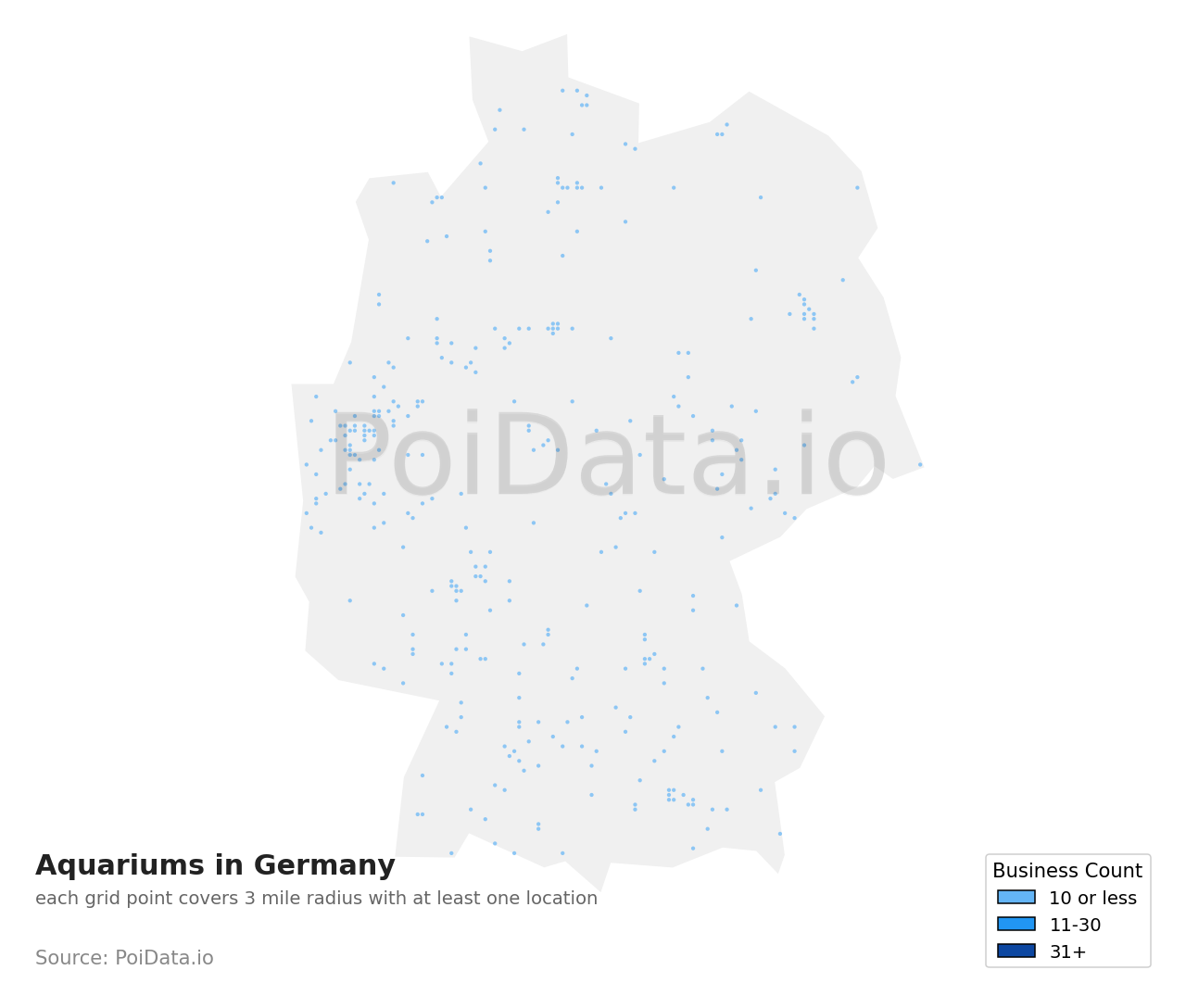 Aquarium density map for Germany