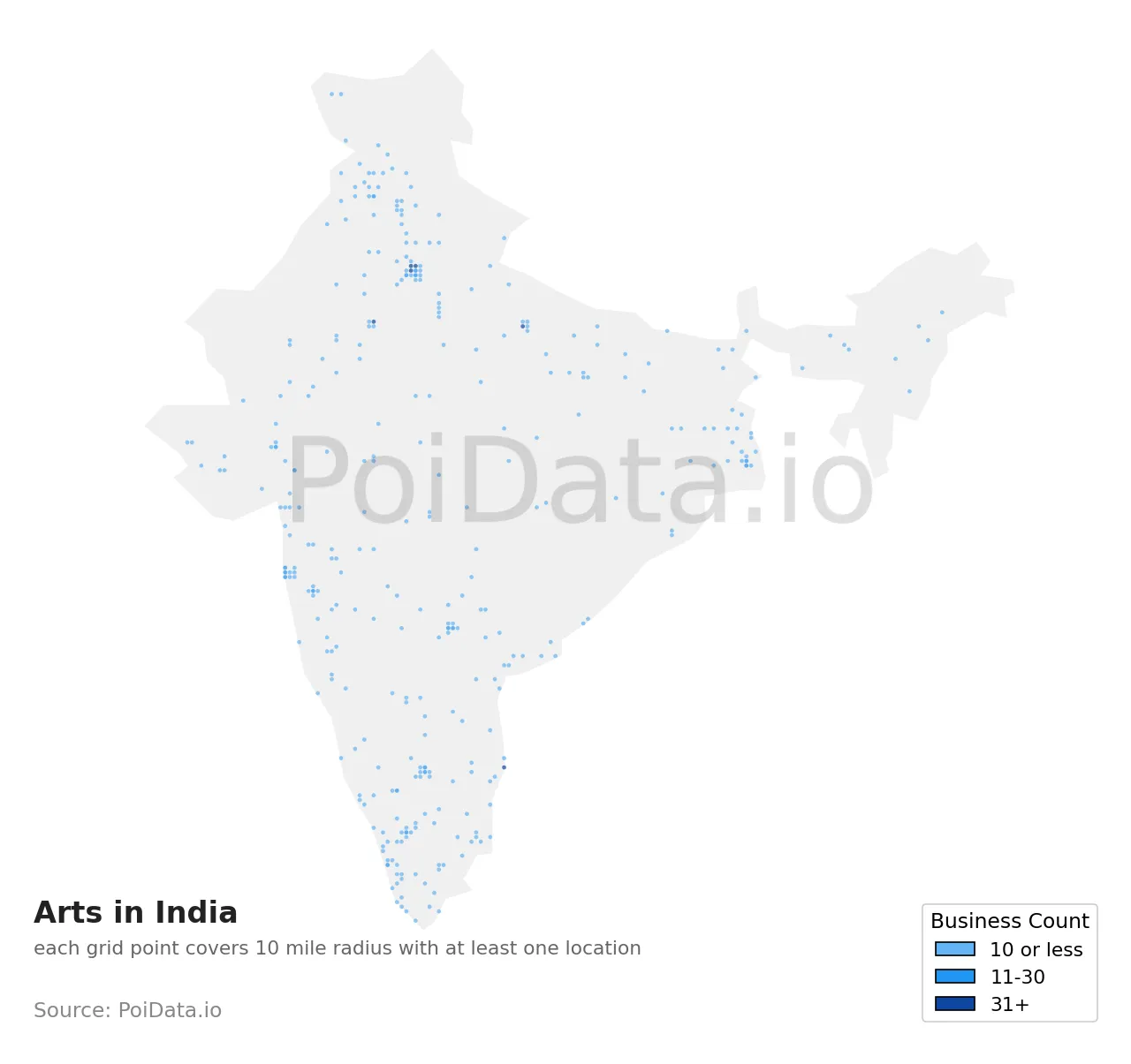 Art density map for India