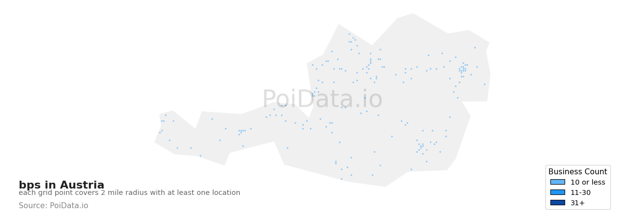 bp density map for Austria