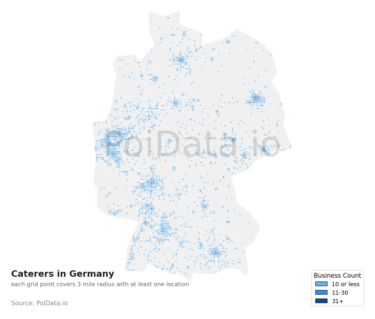 Caterer density map for Germany