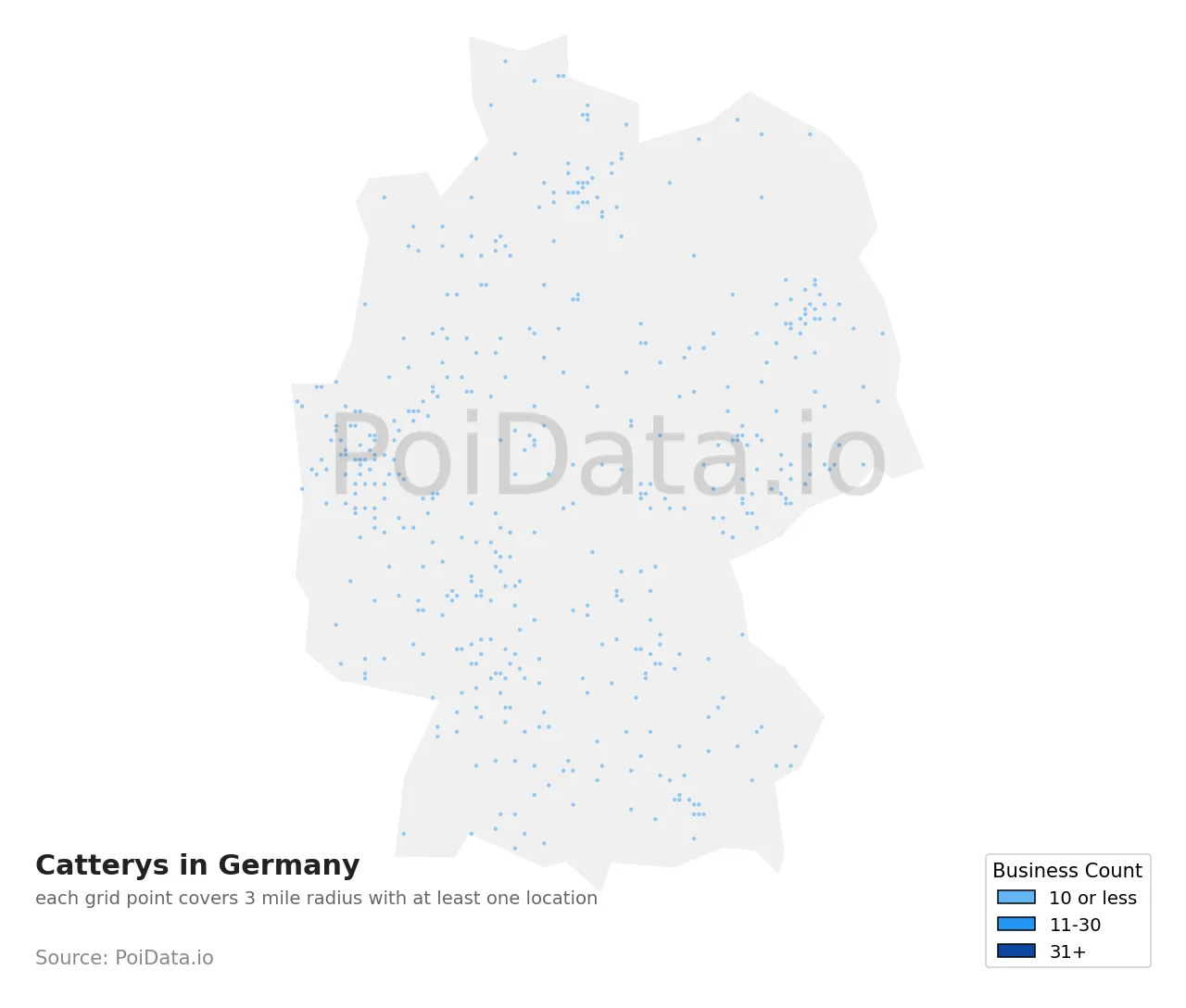 Cattery density map for Germany