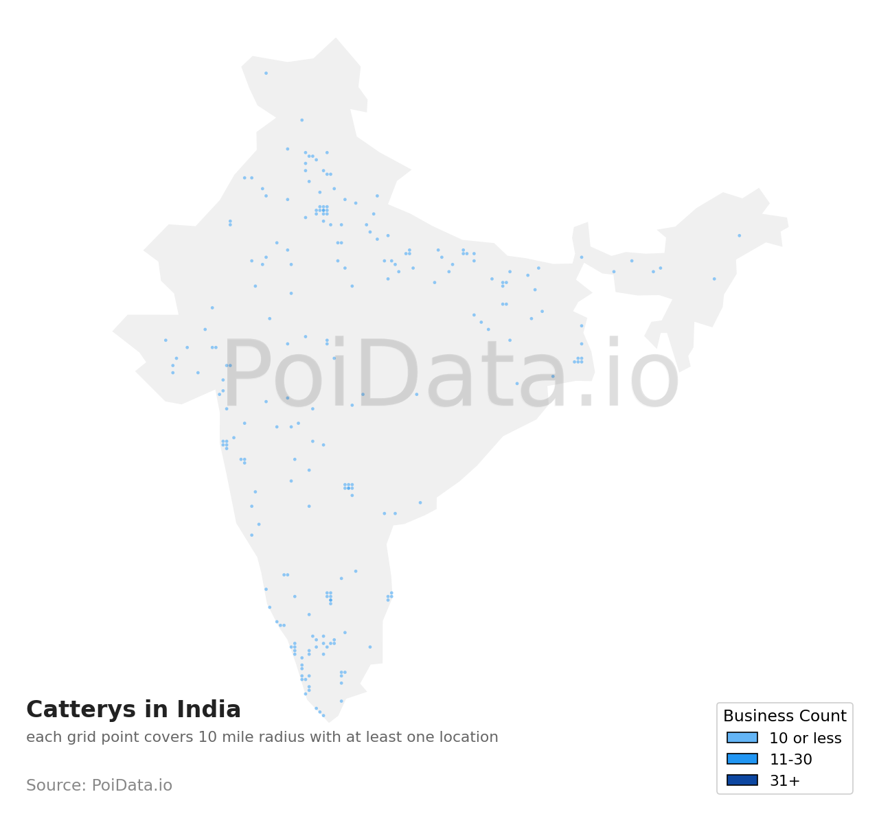 Cattery density map for India