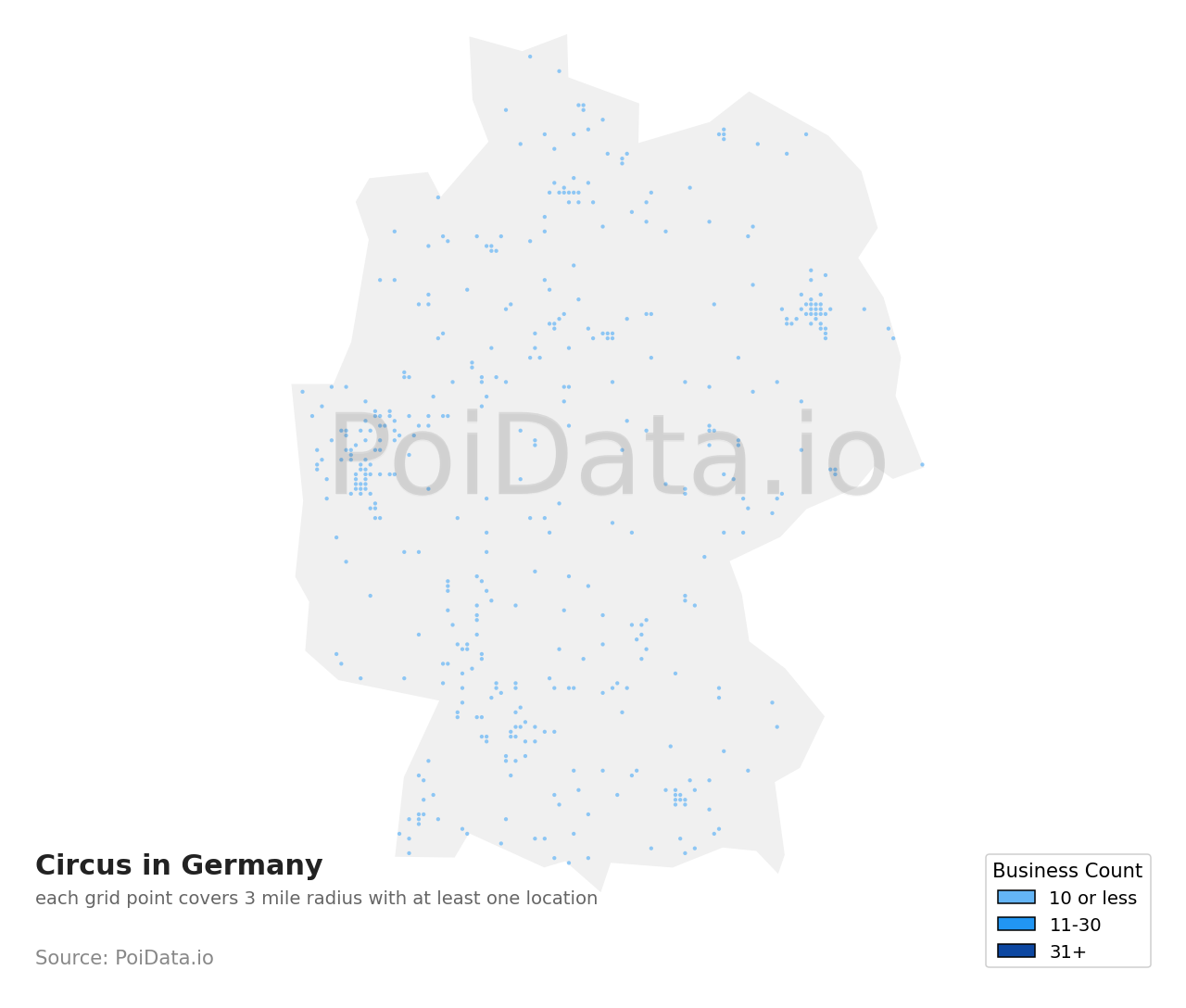 Circus density map for Germany