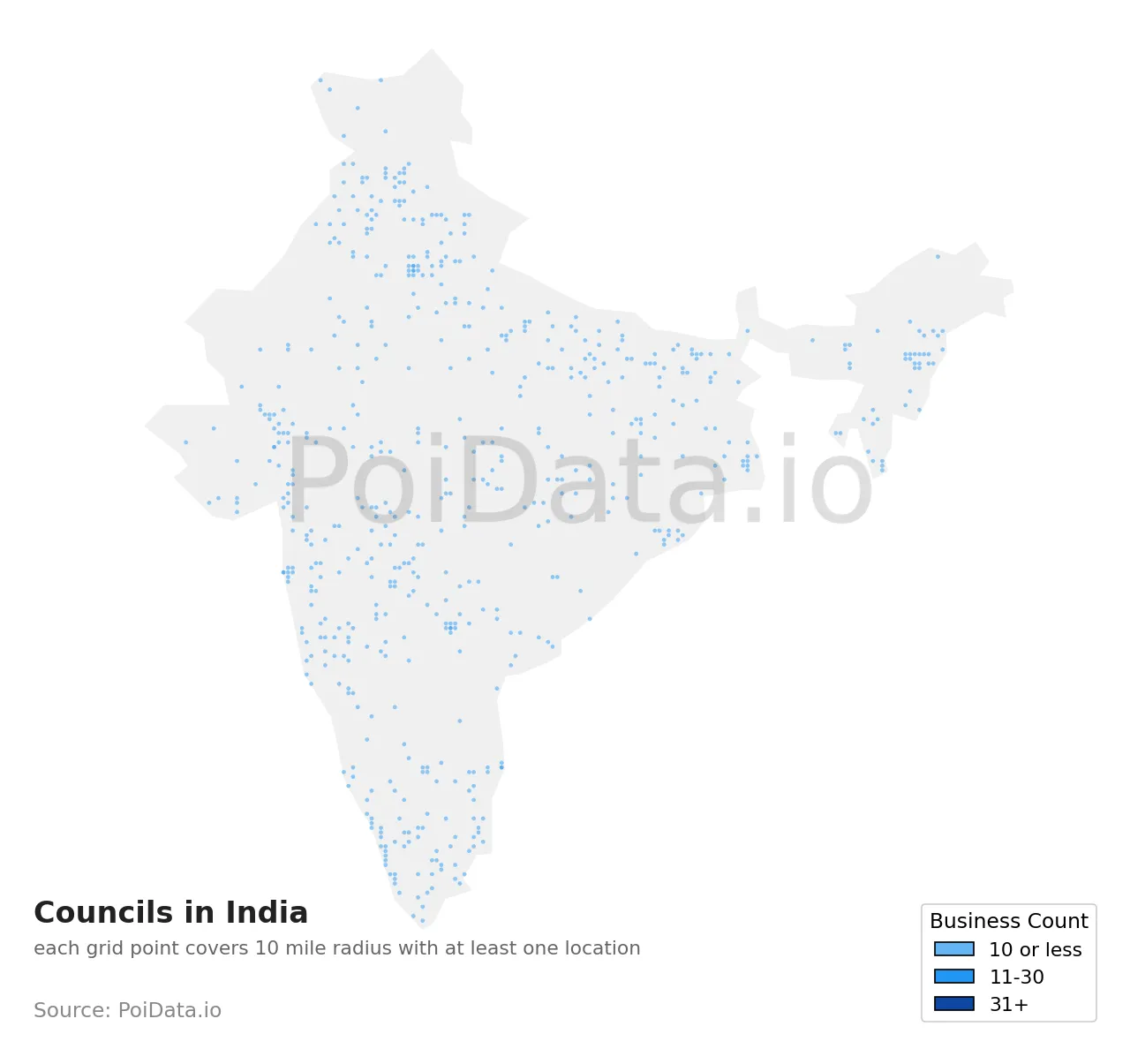 Council density map for India