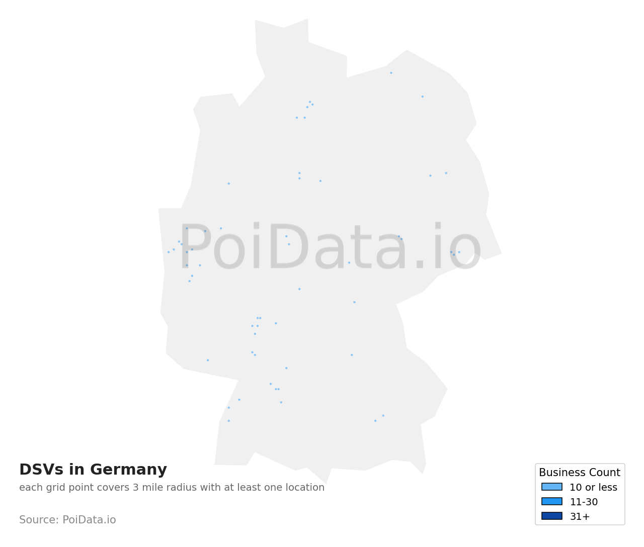 DSV density map for Germany