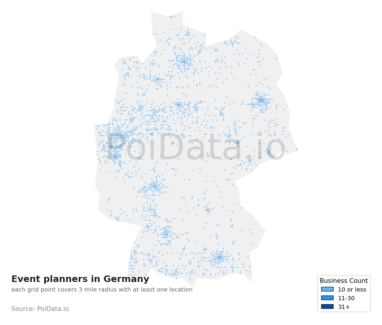Event planner density map for Germany