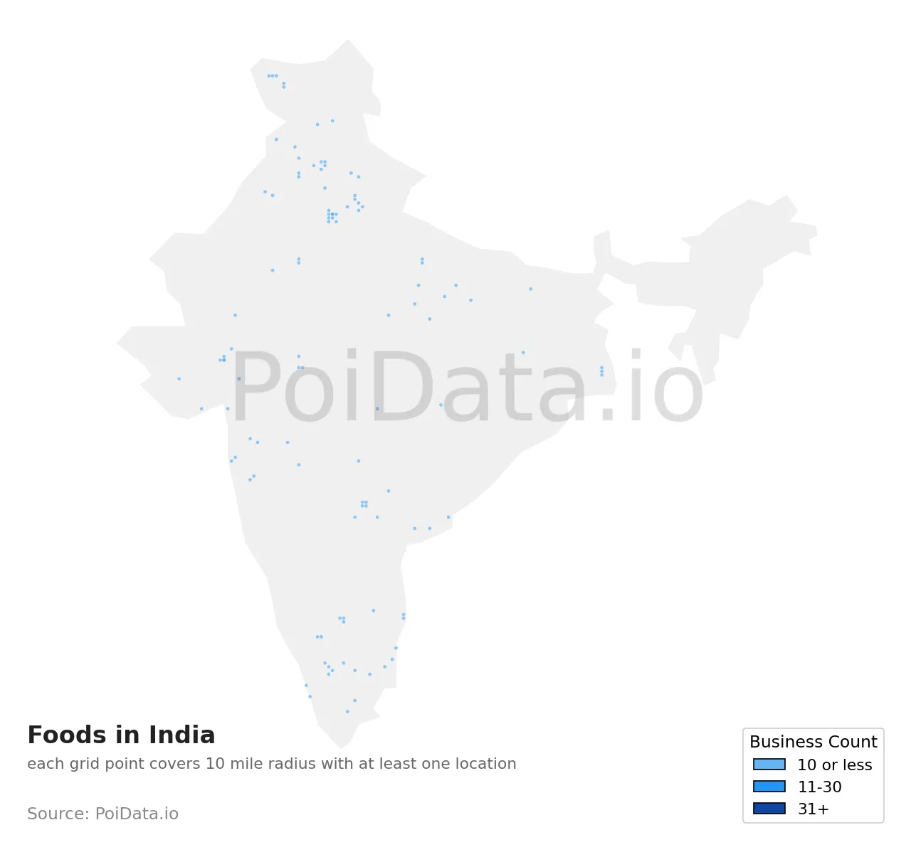 Food density map for India