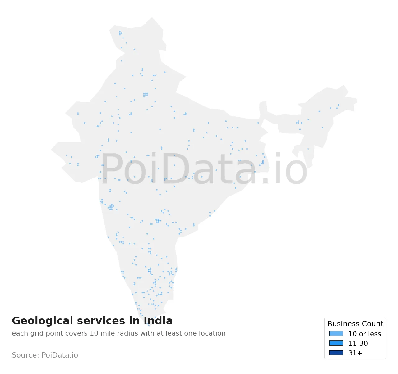 Geological service density map for India