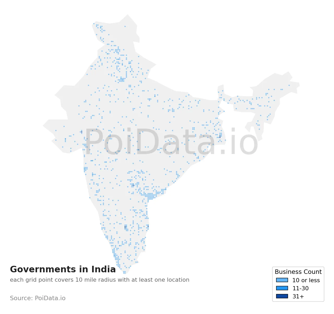 Government density map for India