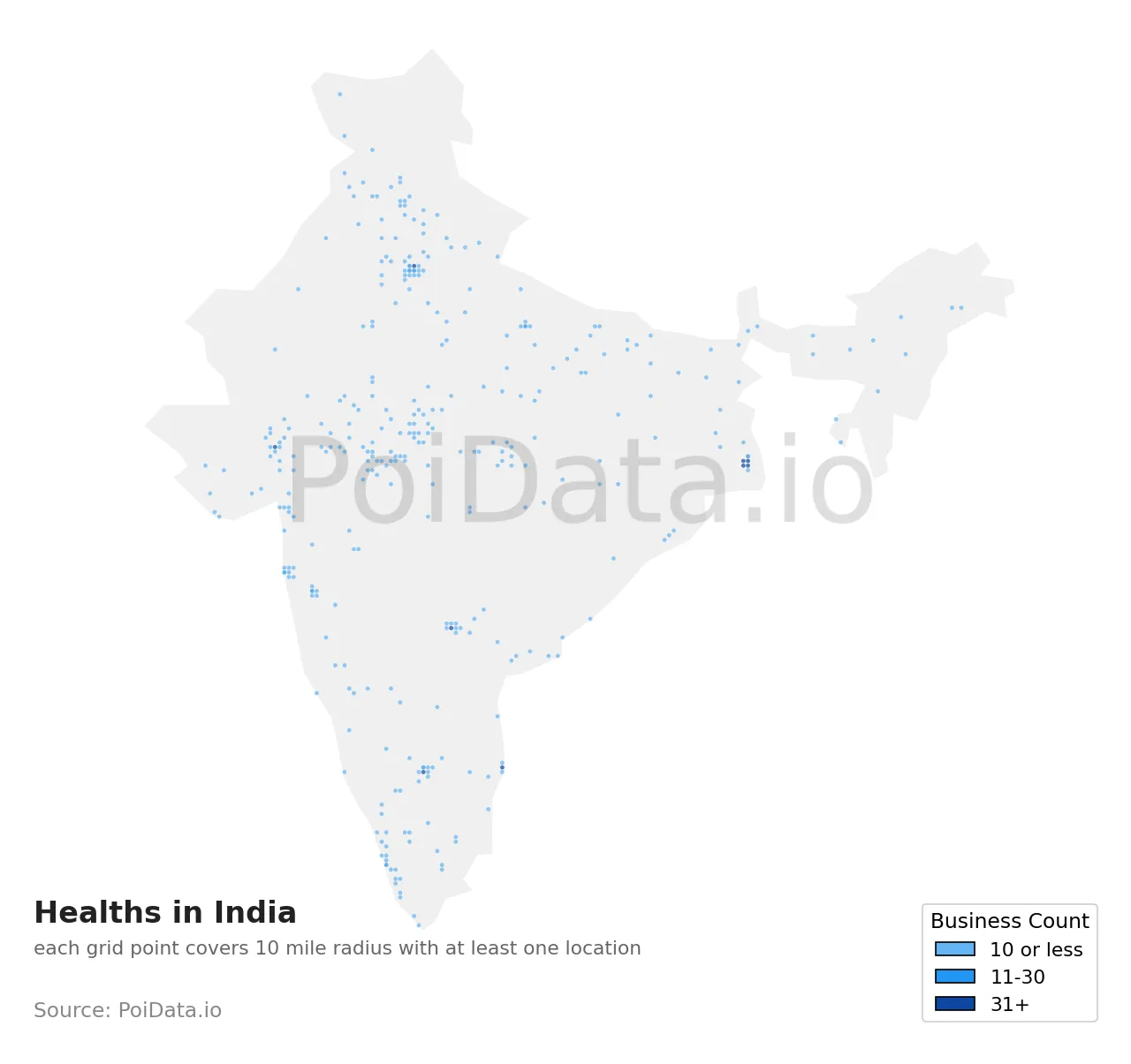Health density map for India