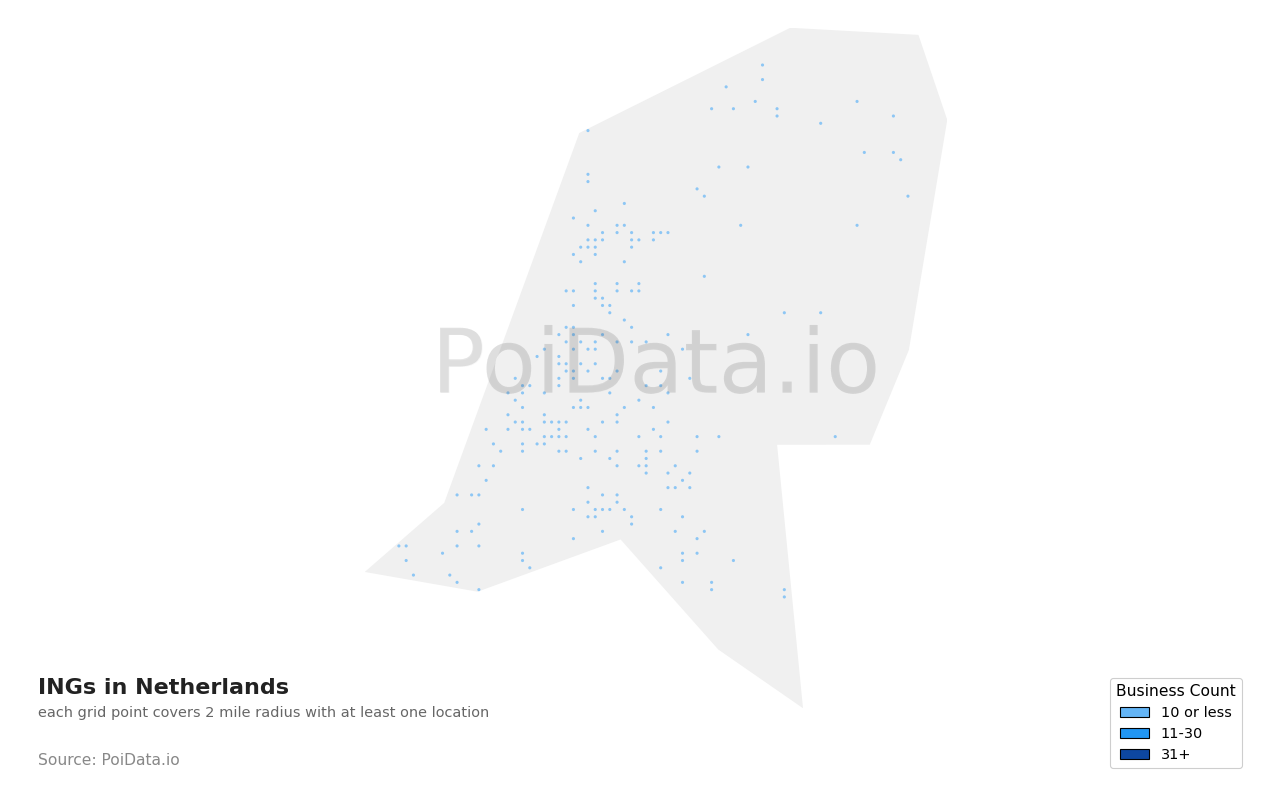 ING density map for Netherlands