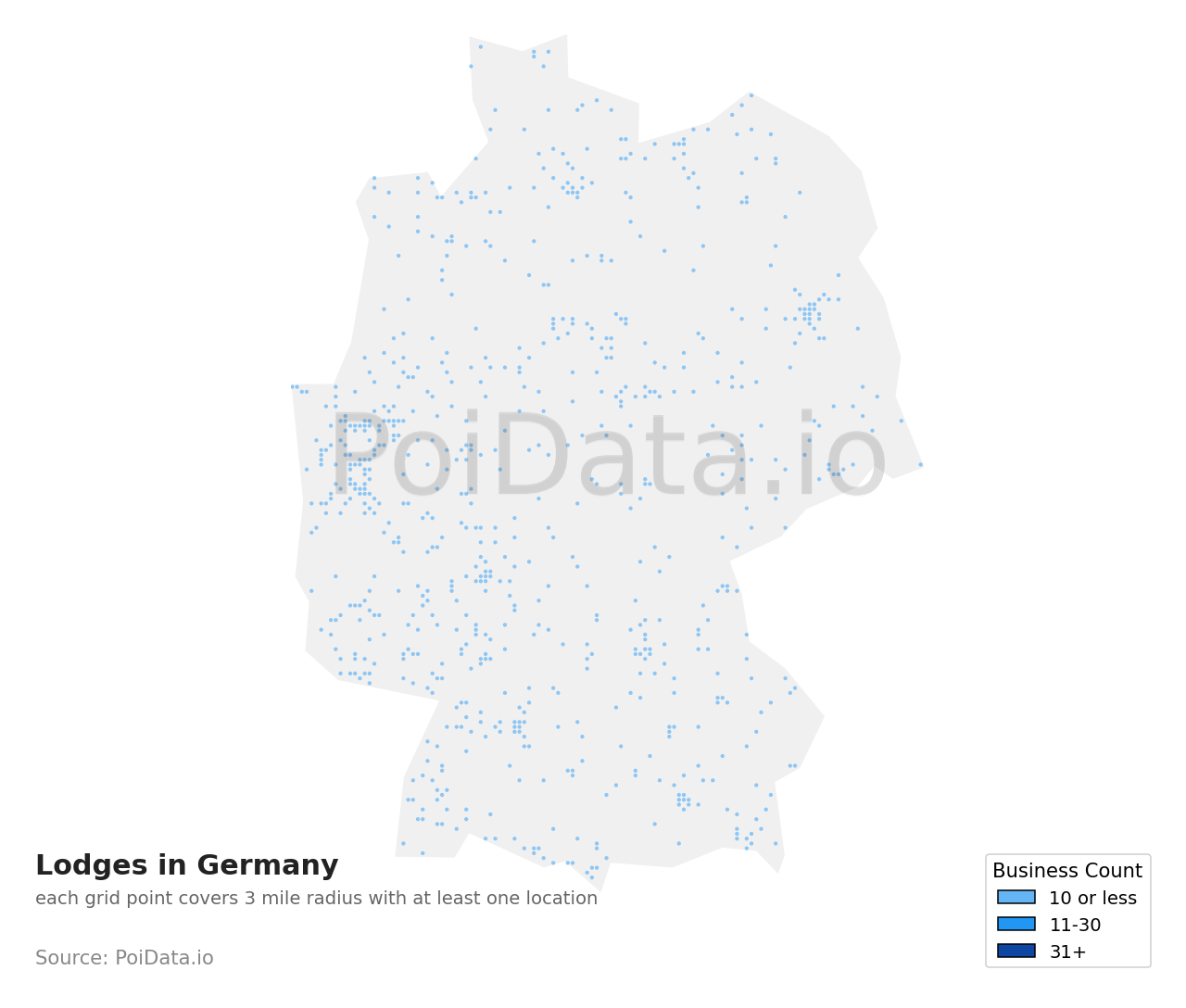 Lodge density map for Germany