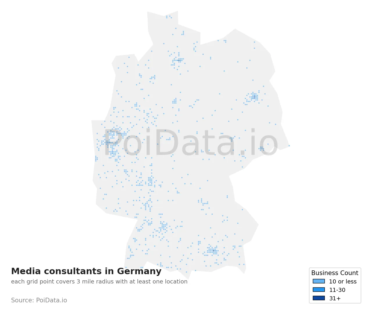 Media consultant density map for Germany