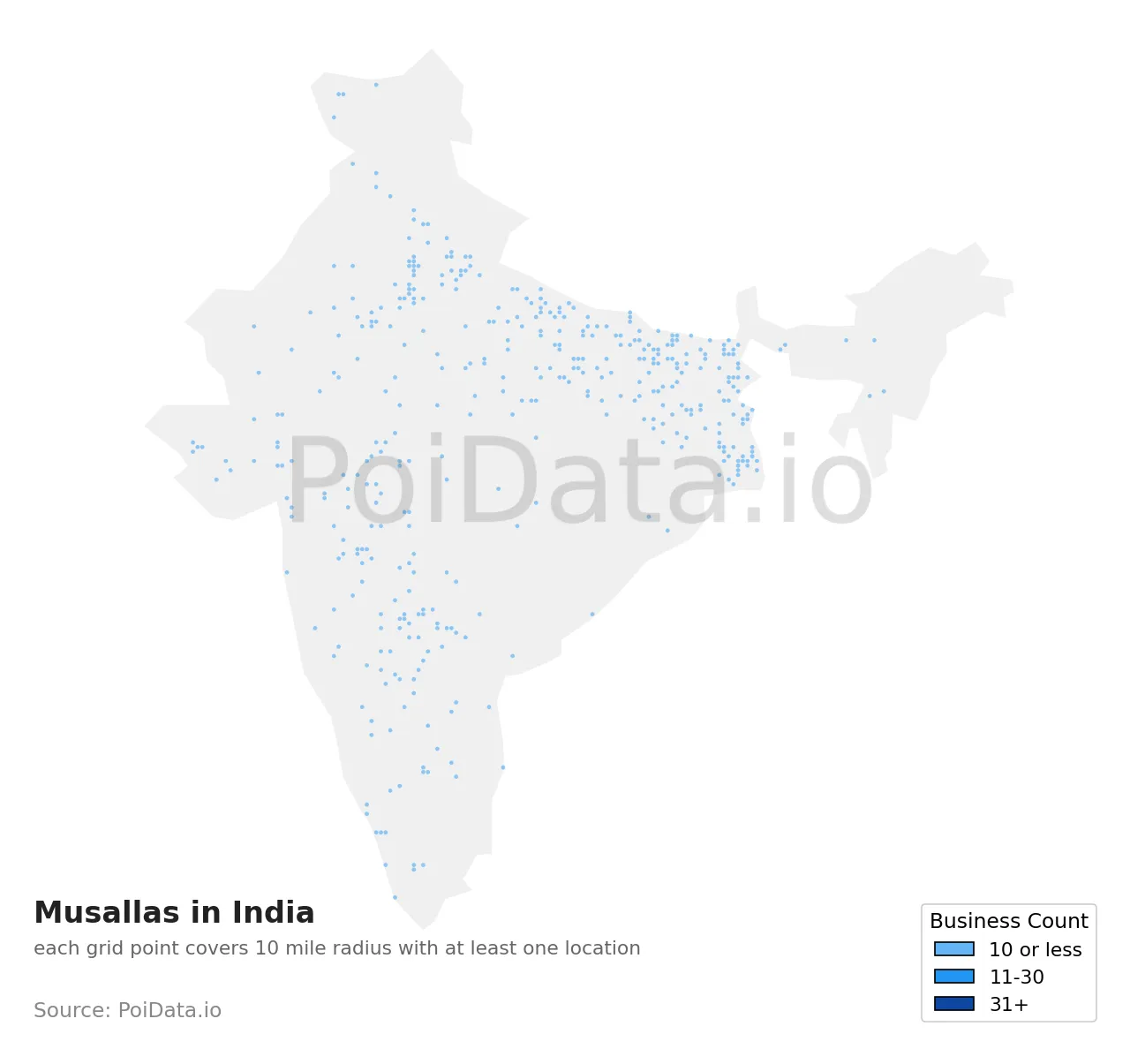 Musalla density map for India