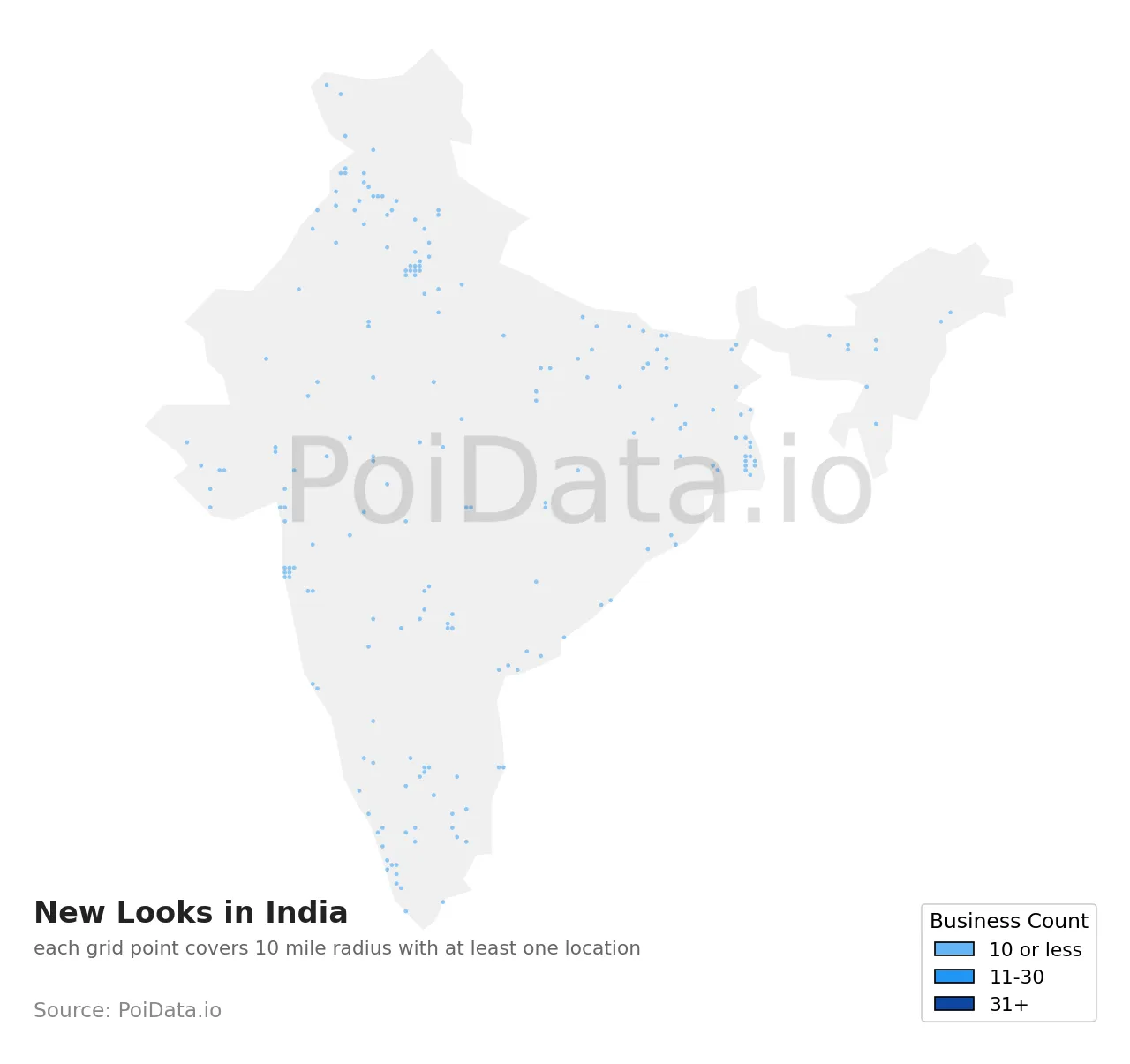 New Look density map for India