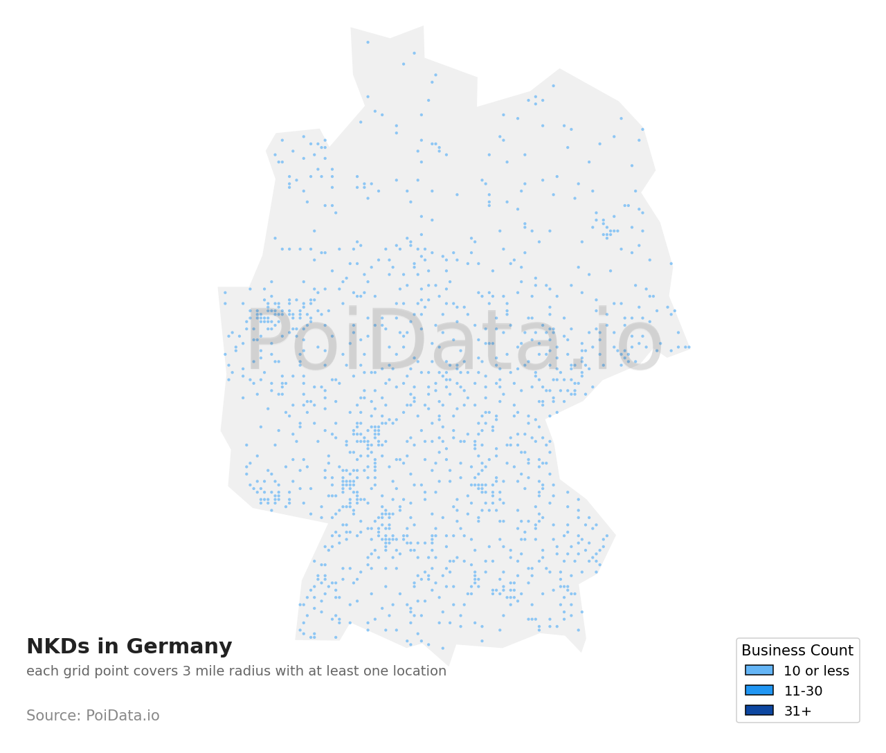 NKD density map for Germany