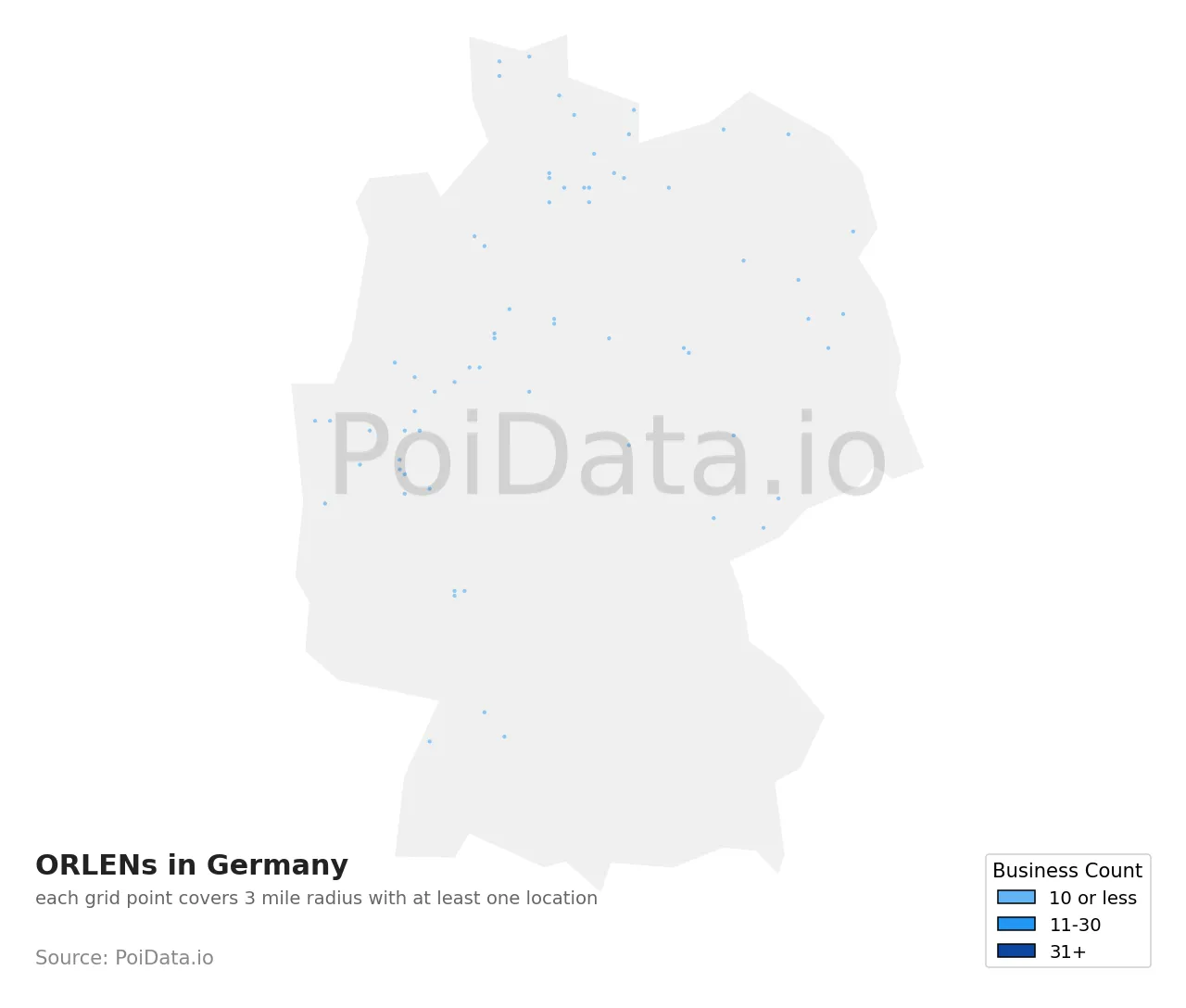 ORLEN density map for Germany