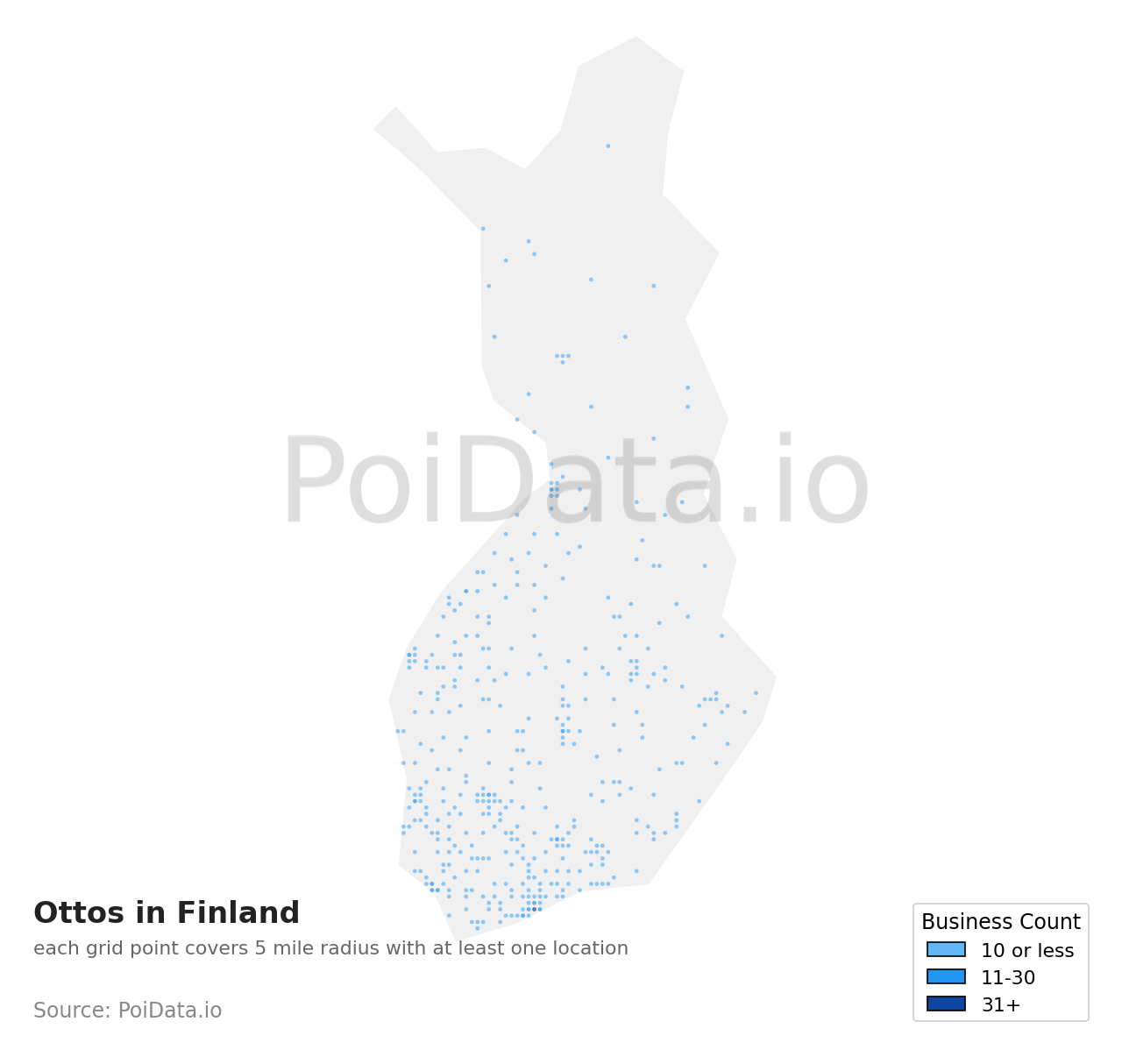 Otto density map for Finland