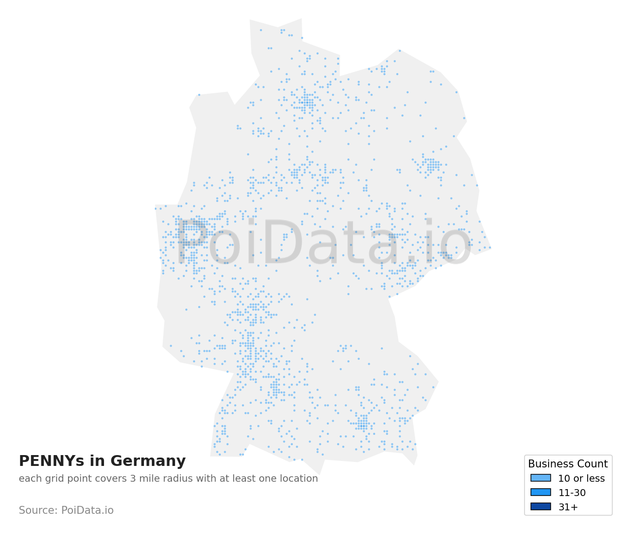 PENNY density map for Germany
