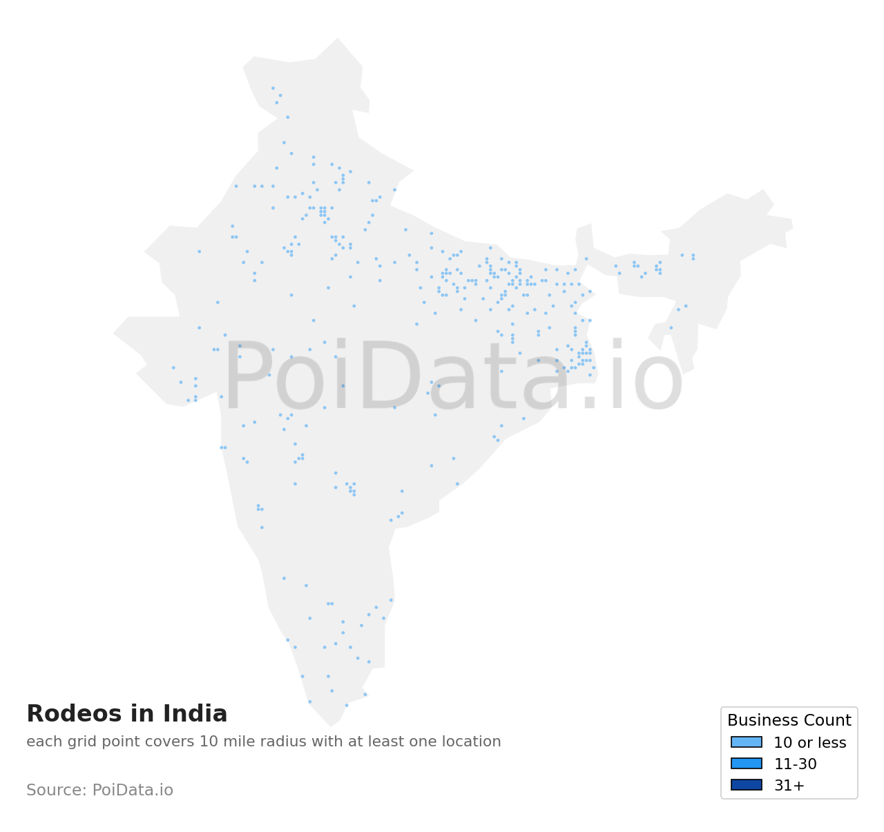 Rodeo density map for India