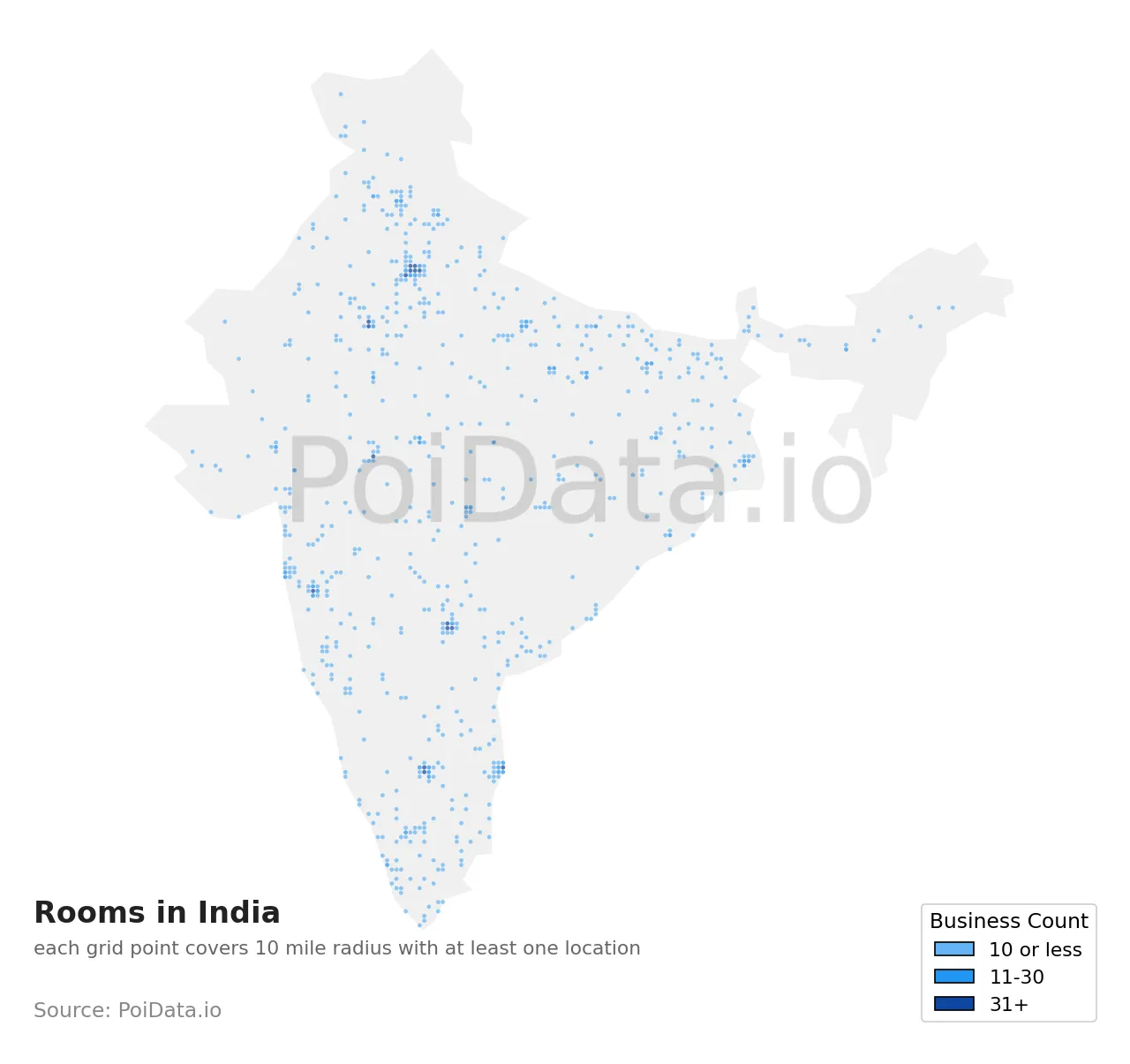 Room density map for India
