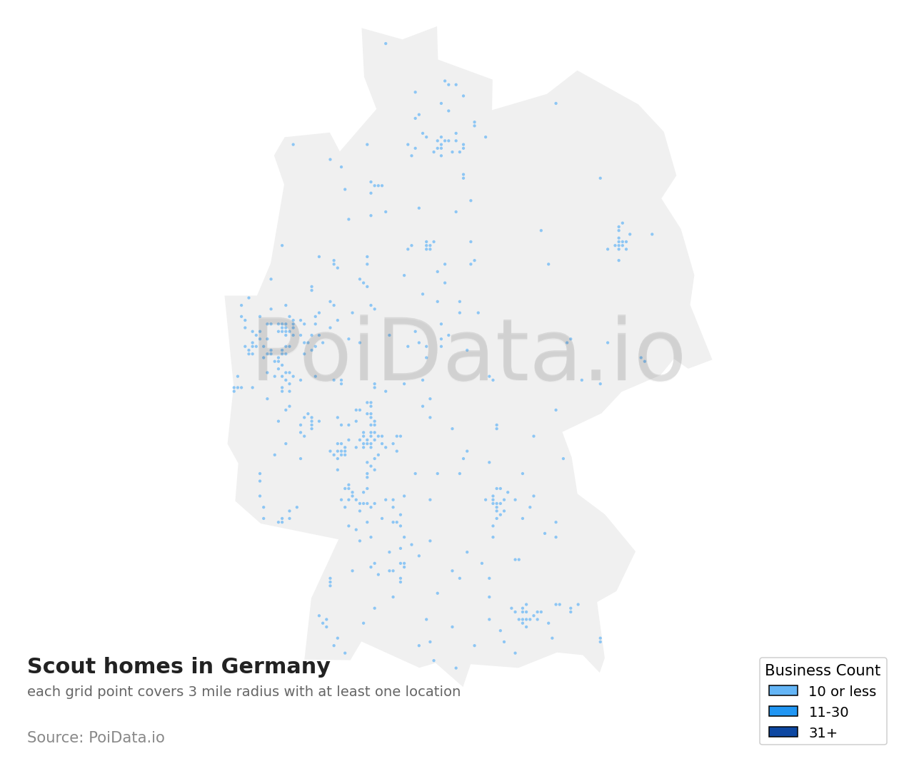 Scout home density map for Germany