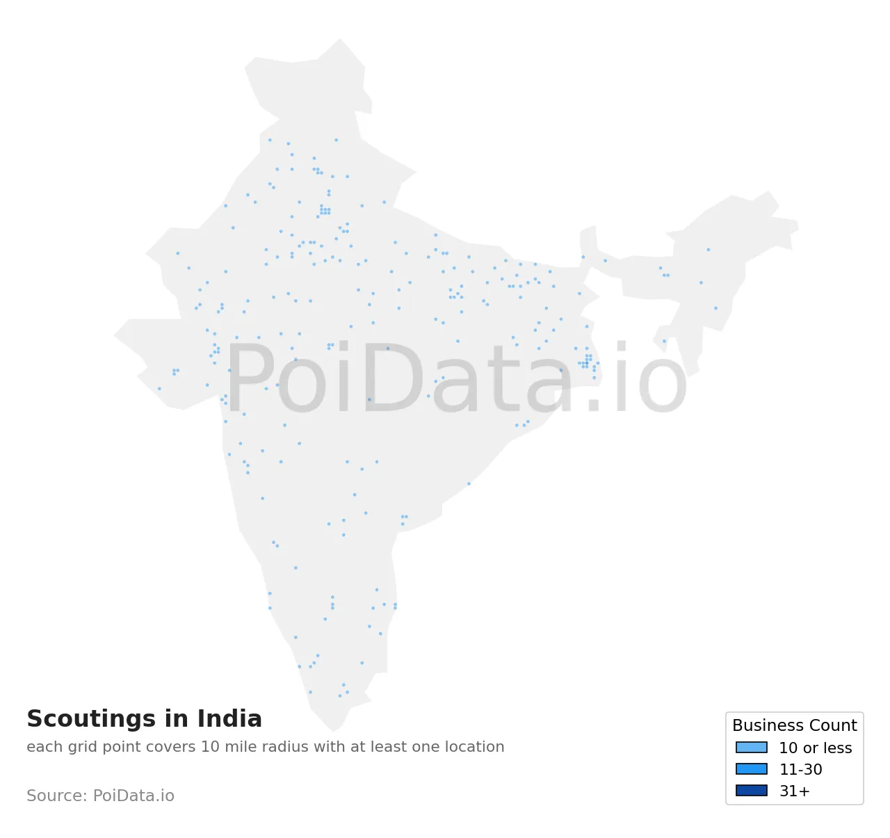 Scouting density map for India