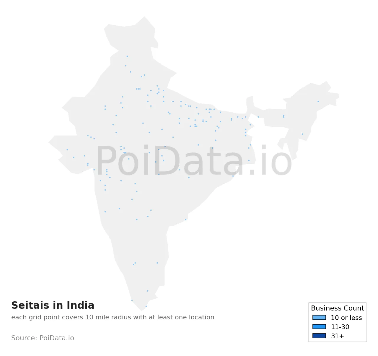 Seitai density map for India