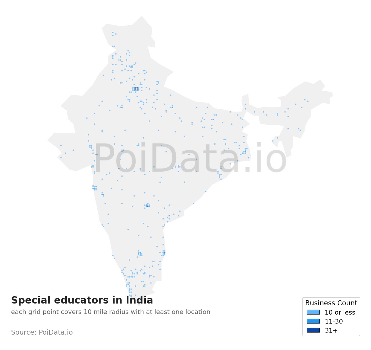 Special educator density map for India
