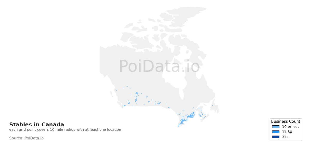 Stable density map for Canada