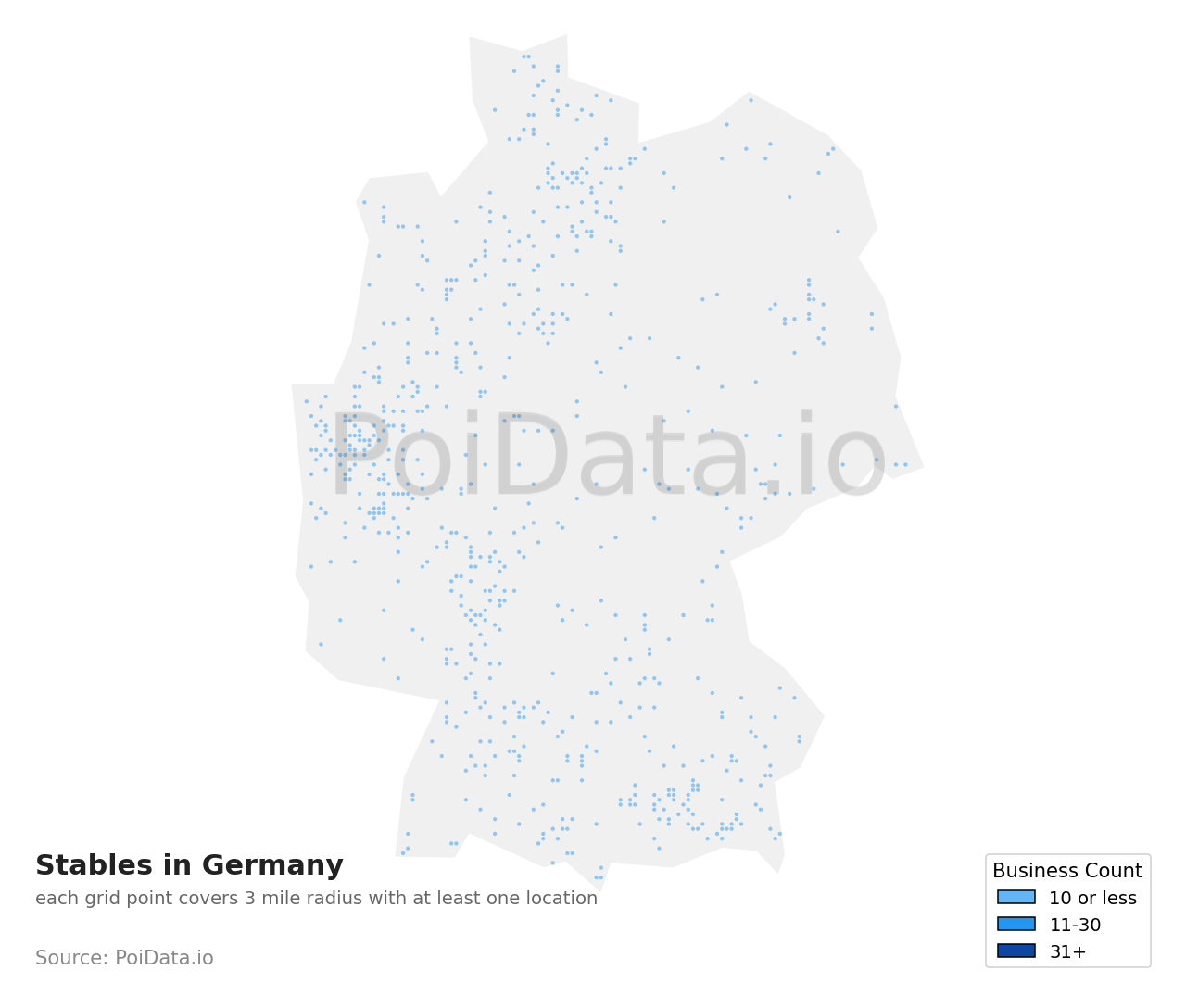 Stable density map for Germany