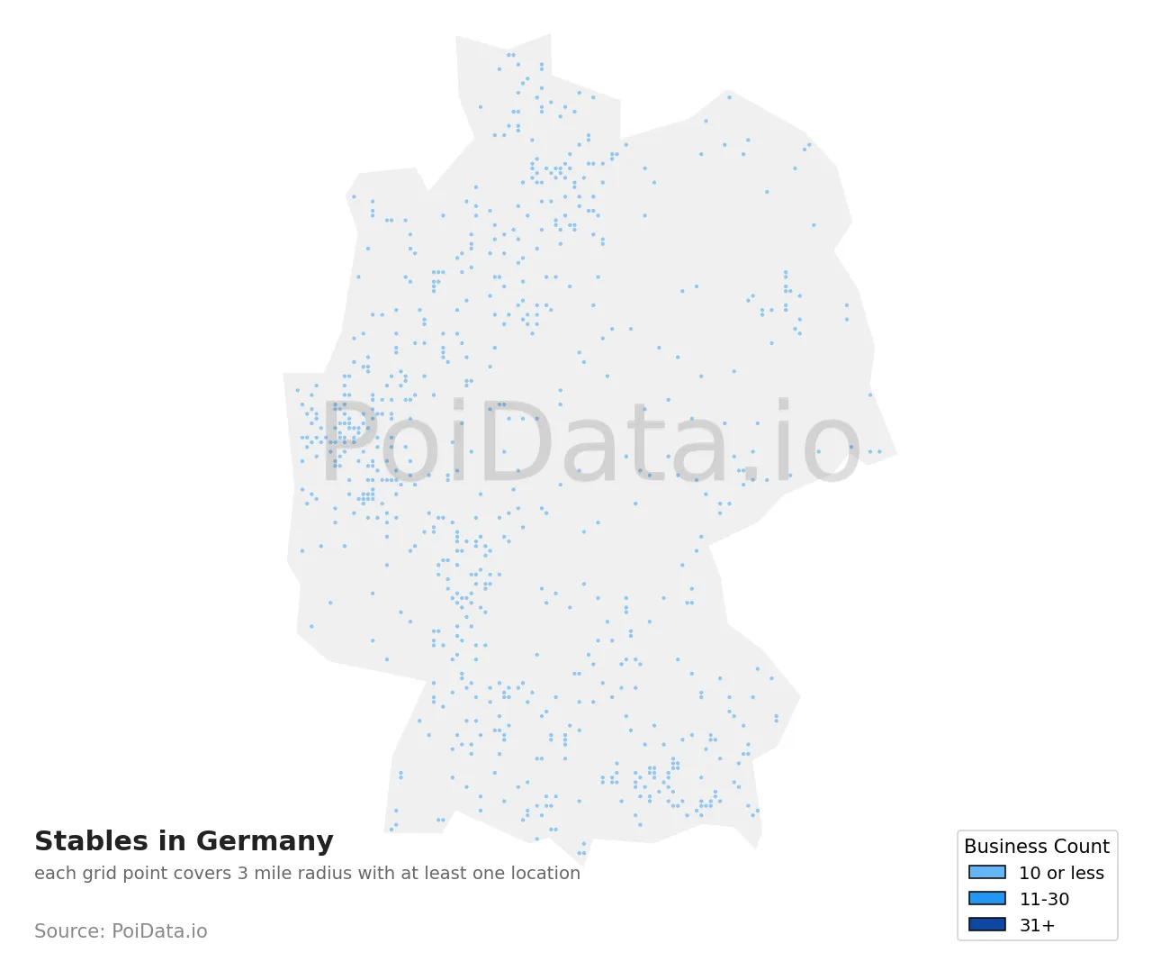 Stable density map for Germany
