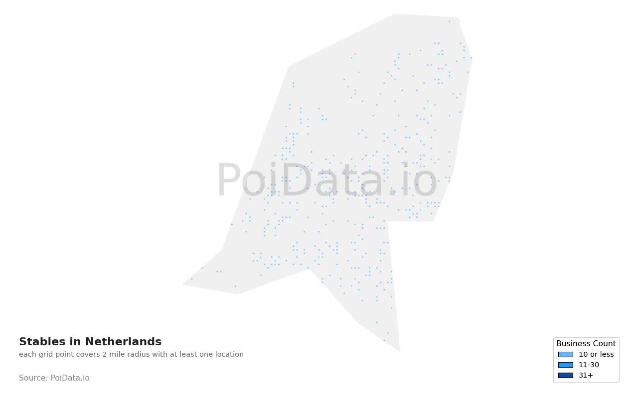 Stable density map for Netherlands