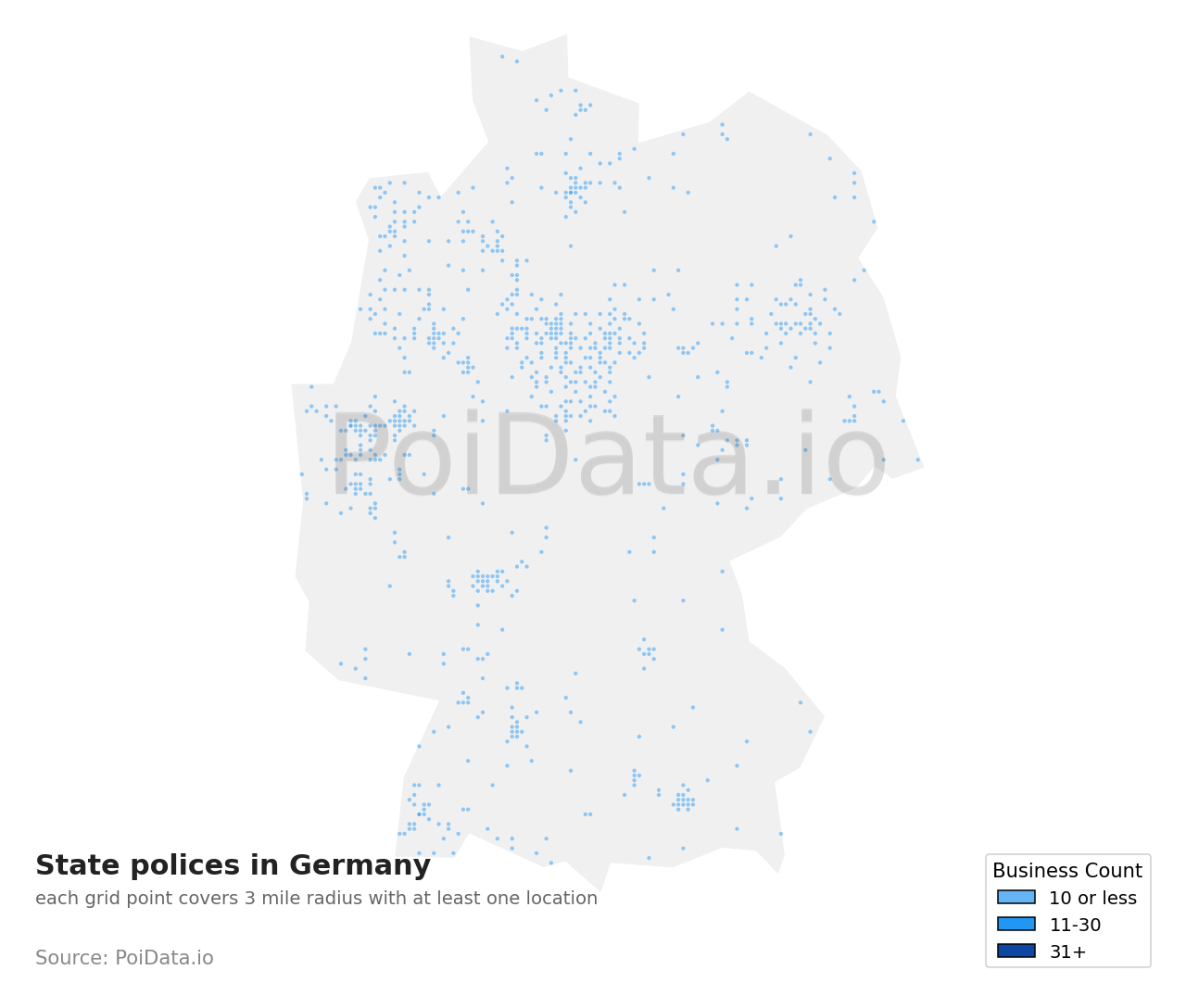 State police density map for Germany