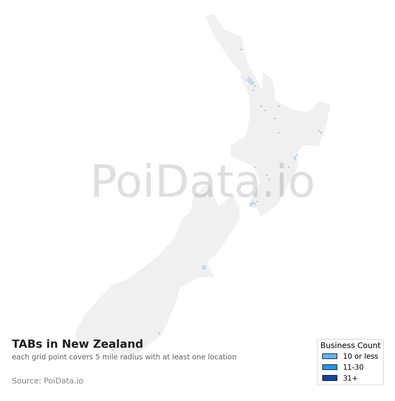 TAB density map for New Zealand