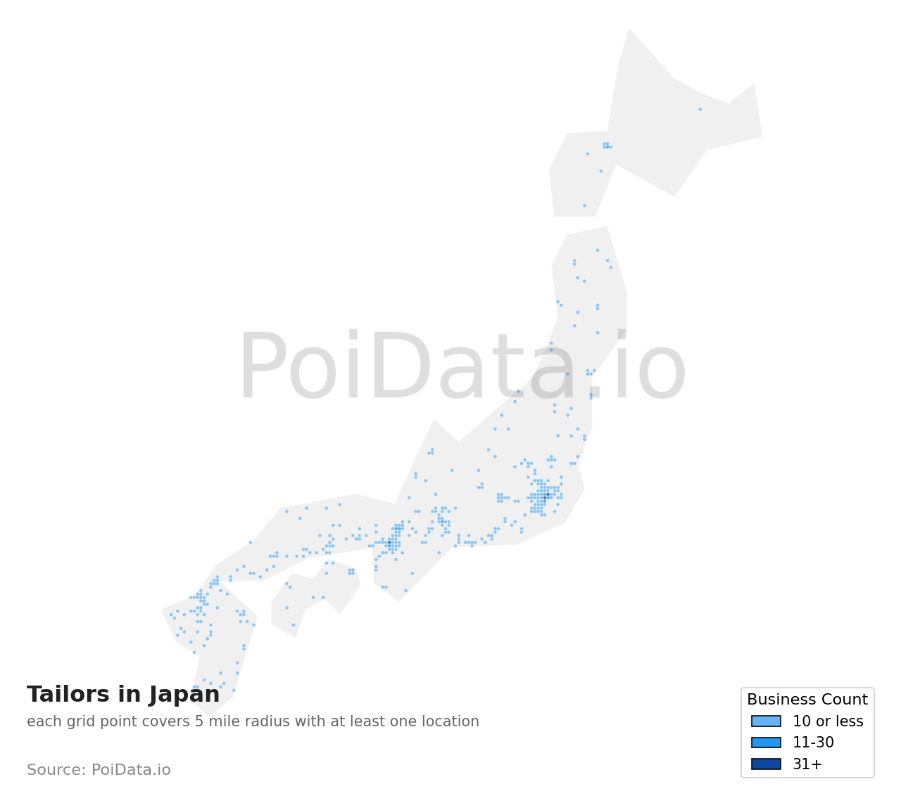 Tailor density map for Japan