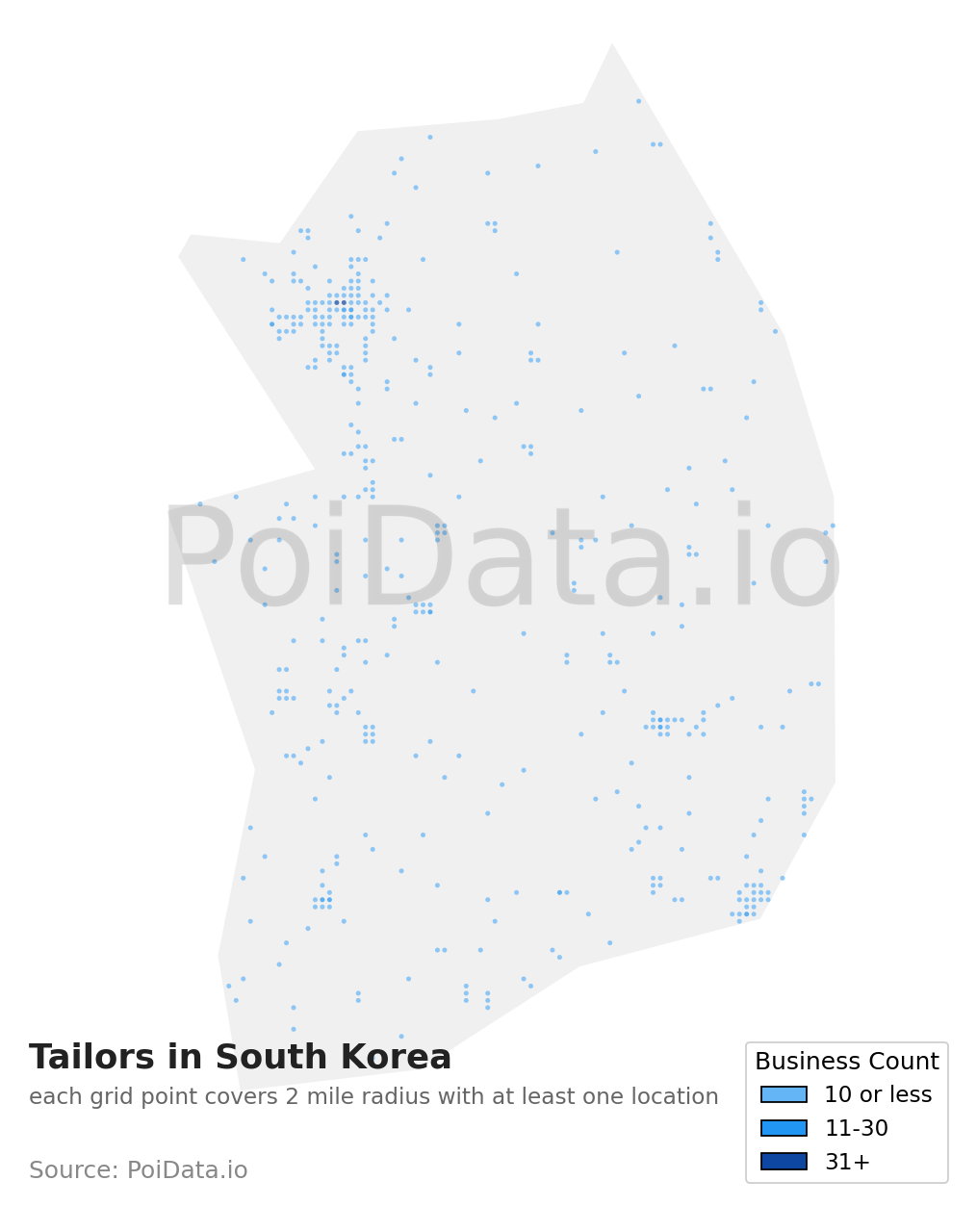 Tailor density map for South Korea