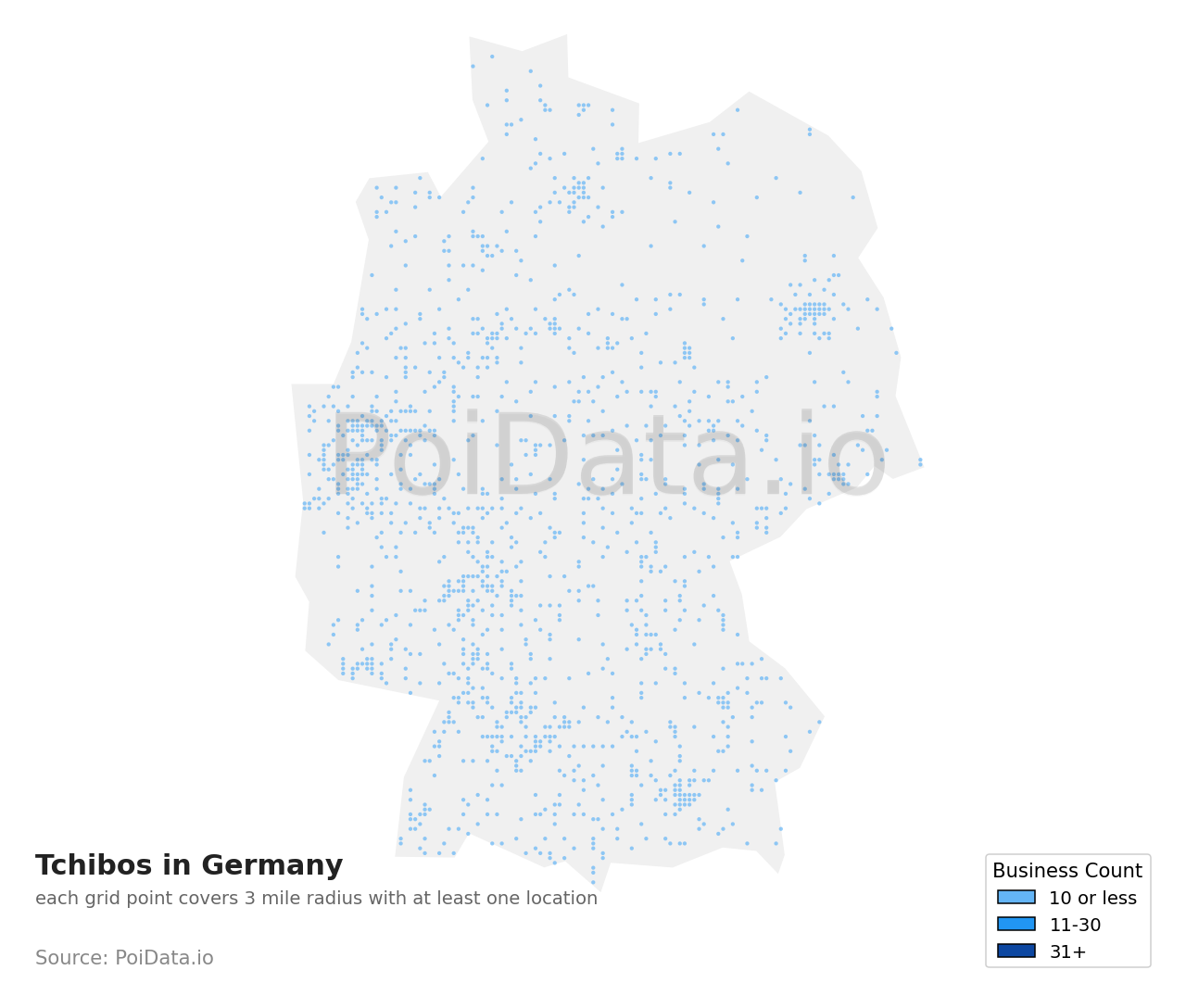 Tchibo density map for Germany