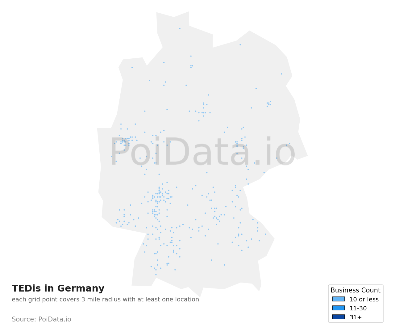 TEDi density map for Germany